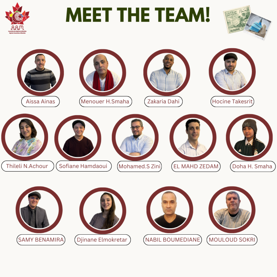 Membres fondateurs de l'Association des Algériens du Manitoba